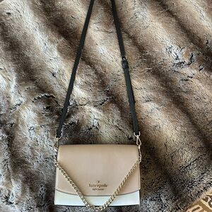 Kate Spade Beige and White Crossbody Bag